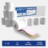 imageAlliance Carbonless Receipt Rolls Paper 3quot x 95 x 716quot Core 2 Ply WhiteCanary 50 Rolls per Carton3 x 65 White  Canary  Pink