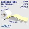 imageAlliance Carbonless Receipt Rolls Paper 3quot x 95 x 716quot Core 2 Ply WhiteCanary 50 Rolls per Carton3 x 95 White  Canary