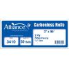 imageAlliance Carbonless Receipt Rolls Paper 3quot x 95 x 716quot Core 2 Ply WhiteCanary 50 Rolls per Carton3 x 95 White  Canary
