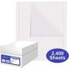 imageAlliance Continuous Computer Paper 95 x 11 Blank Clean Perforated Edge 1Part 92 Bright 20 lb Made In The USA 2400 Sheets2 400 Sheets
