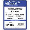 imageAlliance Wide Format Paper 24quot x 150 CAD Bond Rolls 24lb  4 Rolls 24 In x 150 Ft  2quot Core20lb  4 Rolls