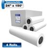 imageAlliance Wide Format Paper 24quot x 150 CAD Bond Rolls 24lb  4 Rolls 24 In x 150 Ft  2quot Core20lb  4 Rolls