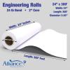 imageAlliance Wide Format Paper 24quot x 150 CAD Bond Rolls 24lb  4 Rolls 24 In x 150 Ft  2quot Core24lb  120 Rolls