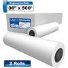 imageAlliance Wide Format Paper Bond Engineering Rolls 2 Rolls 36 In x 500 Ft2 Rolls