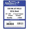 imageAlliance Wide Format Paper CAD Bond Rolls 20lb  100 Rolls 36 In x 300 Ft  2quot Core20lb  2 Rolls