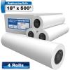 imageAlliance Wide Format Paper Rolls 20lb with 3quot Core 18 In x 500 Ft  3quot Core 20lb  4 Rolls18 In x 500 Ft  3 Core