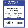 imageAlliance Wide Format Paper Rolls CAD Bond 30quot Widths 2 Rolls 30 In x 300 Ft  2quot Core2 Rolls