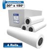 imageAlliance Wide Format Paper Rolls CAD Bond 30quot Widths 2 Rolls 30 In x 300 Ft  2quot Core4 Rolls
