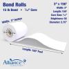 imageBond Paper Receipt Rolls 3quot width x 716quotcore  50 Rolls per Carton 150 Foot Length150 Foot Length