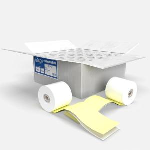 imageAlliance Carbonless Receipt Rolls Paper 3quot x 95 x 716quot Core 2 Ply WhiteCanary 50 Rolls per Carton3 x 95 White  Canary