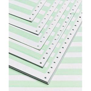 imageAlliance Continuous Computer Paper 14 78 x 11 1Part 92 Bright 20 lb 12quot Green Bar  2700 Sheets per Carton12 Green Bar 18 Lb 3000 Sheets