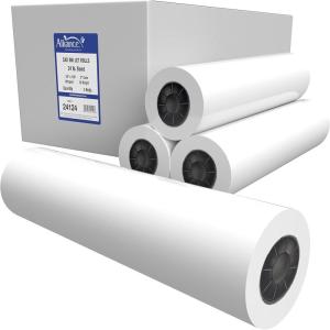 imageAlliance Wide Format Paper 24quot x 150 CAD Bond Rolls 24lb  4 Rolls 24 In x 150 Ft  2quot Core24lb  4 Rolls