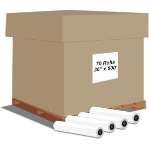 imageAlliance Wide Format Paper Bond Engineering Rolls 2 Rolls 36 In x 500 Ft70 Rolls