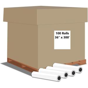 imageAlliance Wide Format Paper CAD Bond Rolls 20lb  100 Rolls 36 In x 300 Ft  2quot Core20lb  100 Rolls