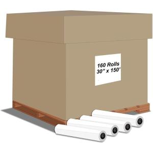 imageAlliance Wide Format Paper Rolls CAD Bond 30quot Widths 2 Rolls 30 In x 300 Ft  2quot Core160 Rolls