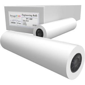 imageImagePro Paper Engineering Rolls for HP PageWide Printers 3quot Core 2 Rolls 20 Lb 30quot x 500