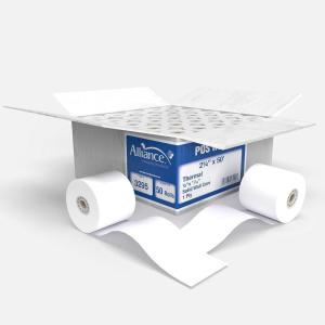 imageThermal Paper Receipt Rolls 214quot x 50 48 Gram Weight BPA Free Grade A Pure 85 White Paper Unique Thermal Coating214 x 50 15 000 rollspallet