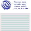 imageAlliance Continuous Computer Paper 1478quot x 11quot with 12quot Green Bar 1 Part 92 Bright 20lb 2300 Sheets per Carton