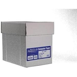 imageAlliance Continuous Computer Paper 12quot x 812quot Blank Left ampamp Right Perforated 1Part 92 Bright 20lb 2700 Sheets per Carton1