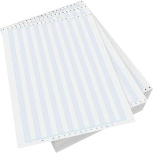 imageAlliance Continuous Computer Paper 1478quot x 11quot with 12quot Green Bar 1 Part 92 Bright 20lb 2300 Sheets per Carton