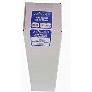 imageAlliance Wide Format Paper 24quot x 150 High Resolution Coated Bond Inkjet 24lb with 3quotcore and 2core adapter For Aqueous Latex Printers 1 rollcarton24 x 150